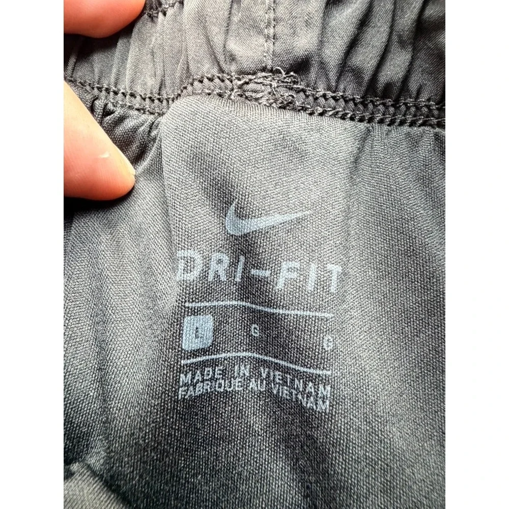 Nike Girls Dri-FIT Running Shorts Black Multi Color Trim Athletic Size Large
